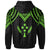 Kosrae Custom Zip up Hoodie Polynesian Armor Style Green - Polynesian Pride