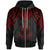 Kosrae Custom Zip up Hoodie Polynesian Armor Style Red Unisex Red - Polynesian Pride