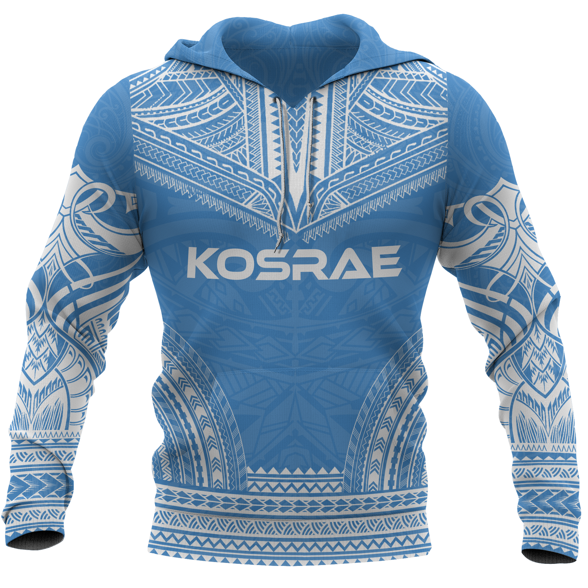 Kosrae Polynesian Chief Hoodie Unisex Blue - Polynesian Pride