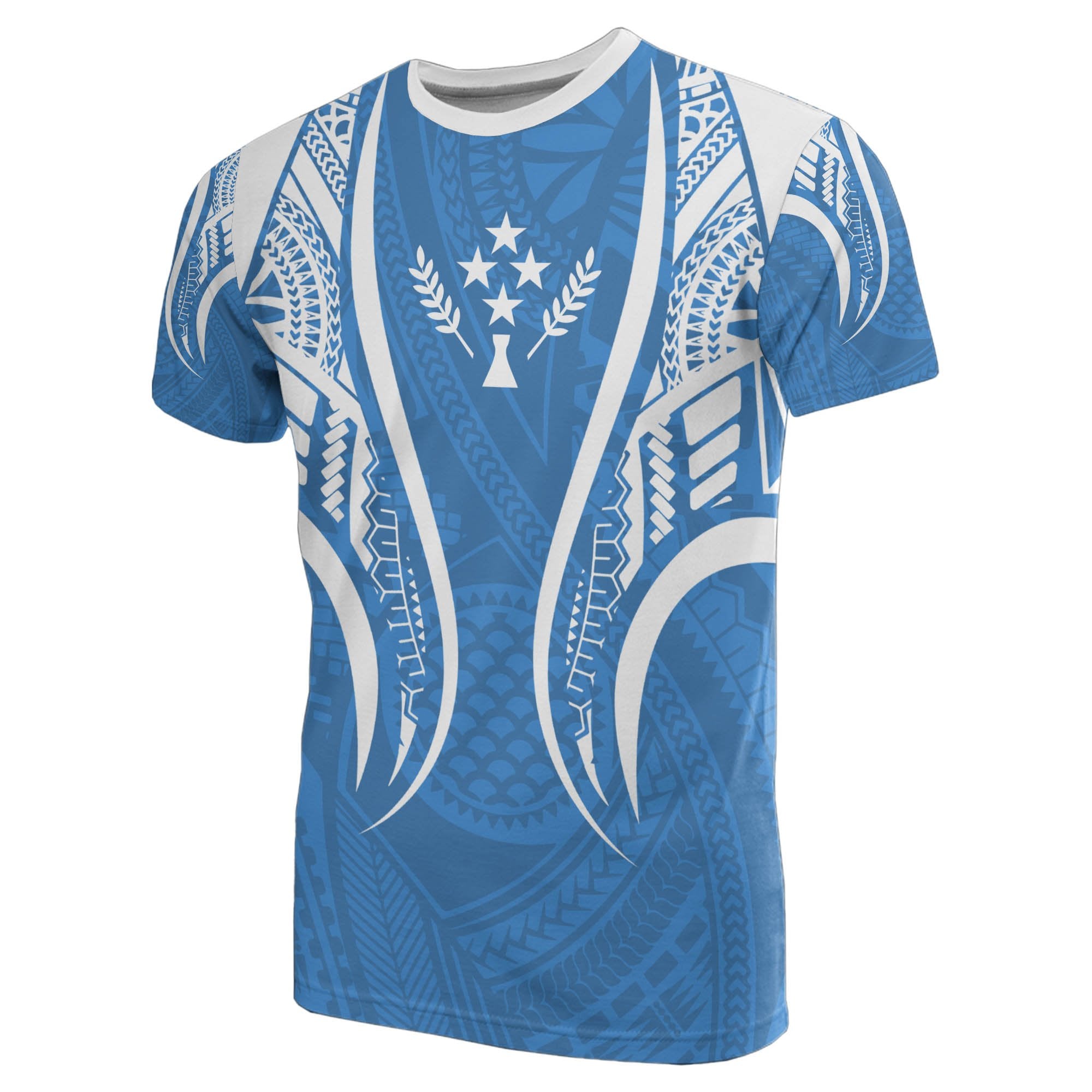 Kosrae T Shirt Kosrae Flag Polynesian Stylized Unisex Blue - Polynesian Pride