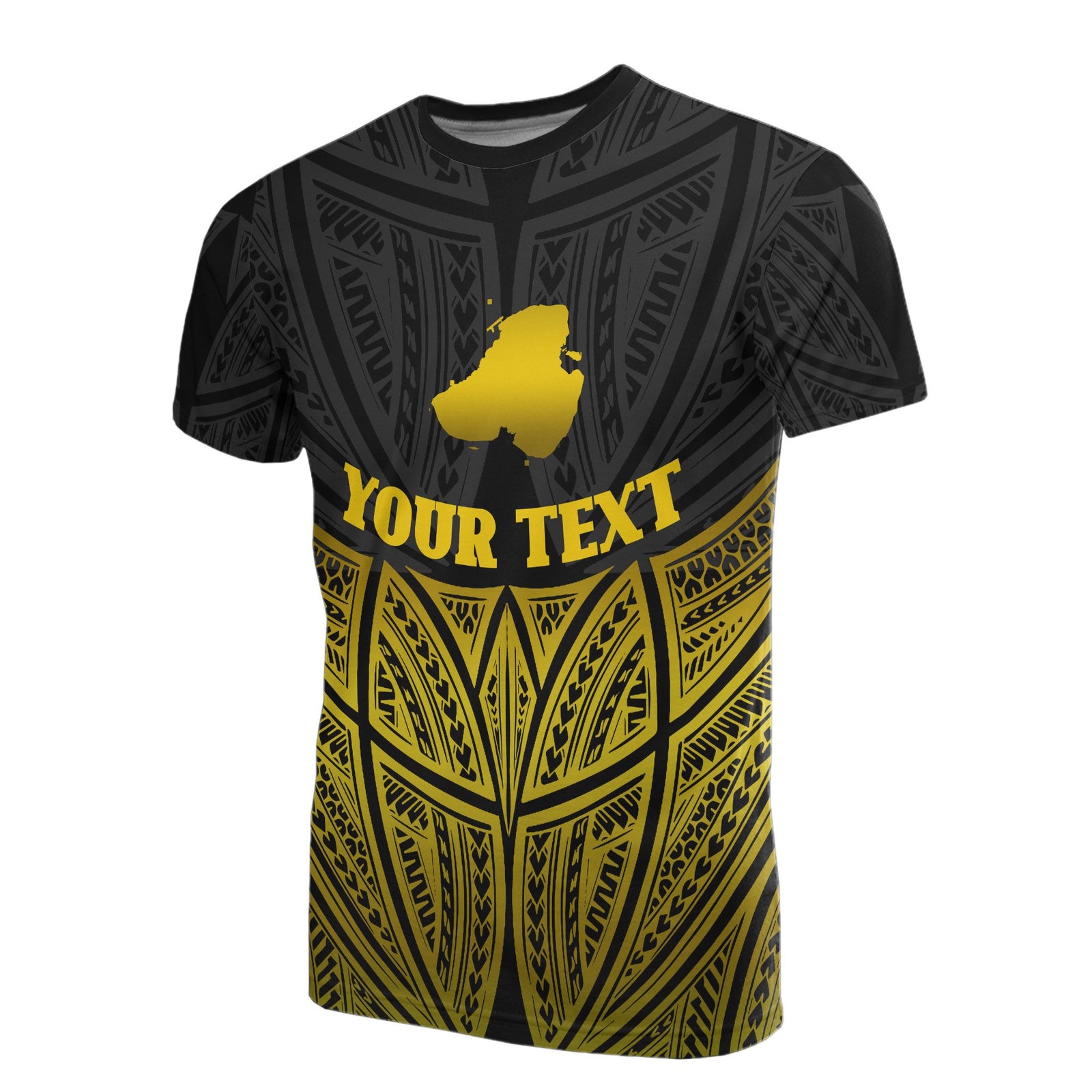Kosrae Polynesian Custom T Shirt Gold Pride Map And Seal Unisex Gold - Polynesian Pride