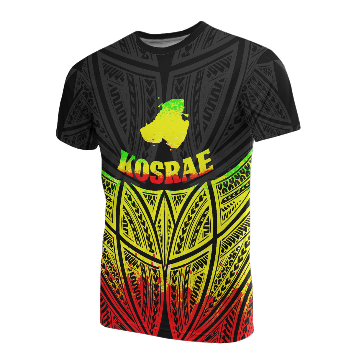 Kosrae Polynesian T Shirt Reggae Pride Map And Seal Unisex Reggae - Polynesian Pride