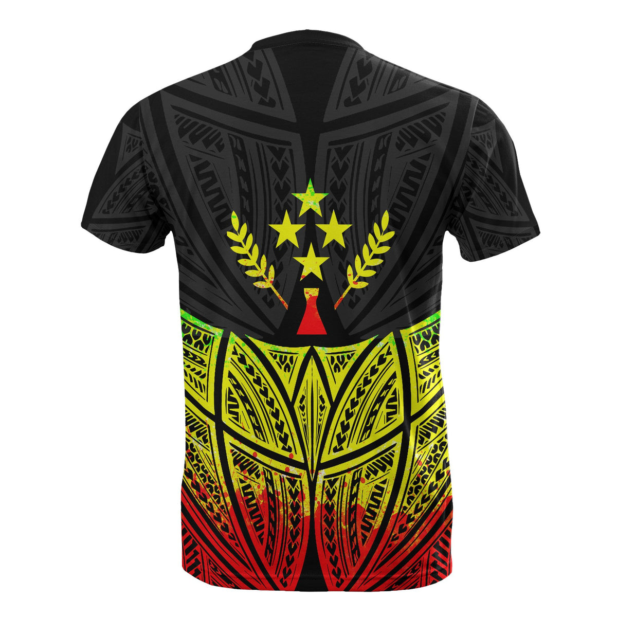 Kosrae Polynesian T Shirt Reggae Pride Map And Seal - Polynesian Pride