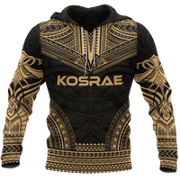 Kosrae Polynesian Chief Hoodie Gold Version Unisex Gold - Polynesian Pride