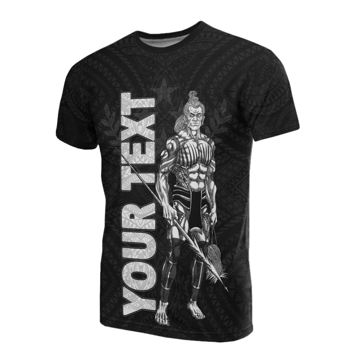 Kosrae Custom Polynesian T Shirt Micronesia Kosraean Warrior Unisex Black - Polynesian Pride