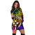 Kosrae Women Hoodie Dress - Rainbow Polynesian Pattern - Polynesian Pride