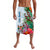 Custom Fiji Lavalava Proud Fijian Tapa mix Tagimoucia Flowers LT13 White - Polynesian Pride