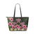 Hawaii Turtle Hibiscus Tropical Polynesian Leather Tote - Floren Style - AH Black - Polynesian Pride