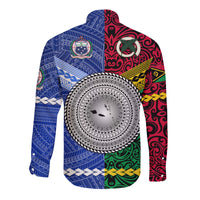 Samoa And Vanuatu Hawaii Long Sleeve Button Shirt Together LT8 - Polynesian Pride
