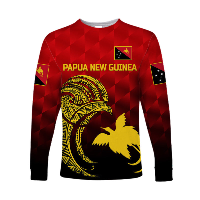 (Custom Personalised) Papua New Guinea Barramundis Cricket Long Sleeve Shirt Birds Of Paradise Paradisaea Raggiana Original - Red LT8 Unisex Red - Polynesian Pride