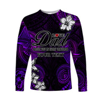 (Custom Personalised) Polynesian Fathers Day Long Sleeve Shirt I Love You In Every Universe - Purple LT8 Unisex Purple - Polynesian Pride