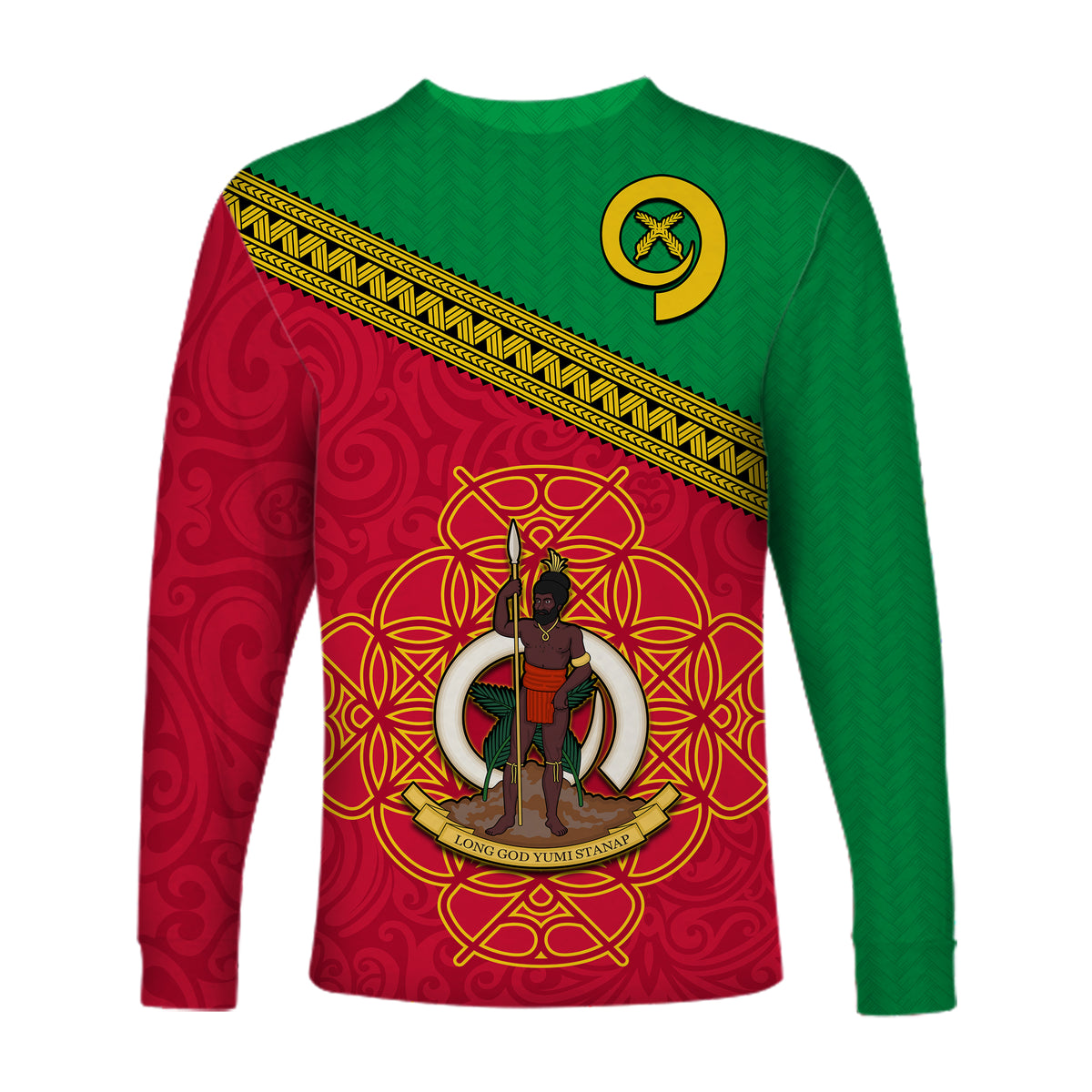 Vanuatu Long Sleeve Shirt Pattern Sand Drawing LT13 - Polynesian Pride