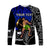 (Custom Personalised) Siva Samoa Long Sleeve Shirt Samoan Dance Mix Blue Polynesian LT13 Unisex Blue - Polynesian Pride