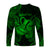 Aquarius Zodiac Polynesian Long Sleeve Shirt Unique Style - Green LT8 - Polynesian Pride