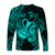 (Custom Personalised) Aquarius Zodiac Polynesian Long Sleeve Shirt Unique Style - Turquoise LT8 - Polynesian Pride