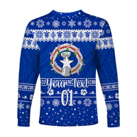 (Custom Personalised) Northern Mariana Islands Christmas Long Sleeve Shirt Simple Style LT8 - Polynesian Pride