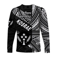 FSM Kosrae Long Sleeve Shirts Happy Independence Day Original Vibes - Black LT8 - Polynesian Pride