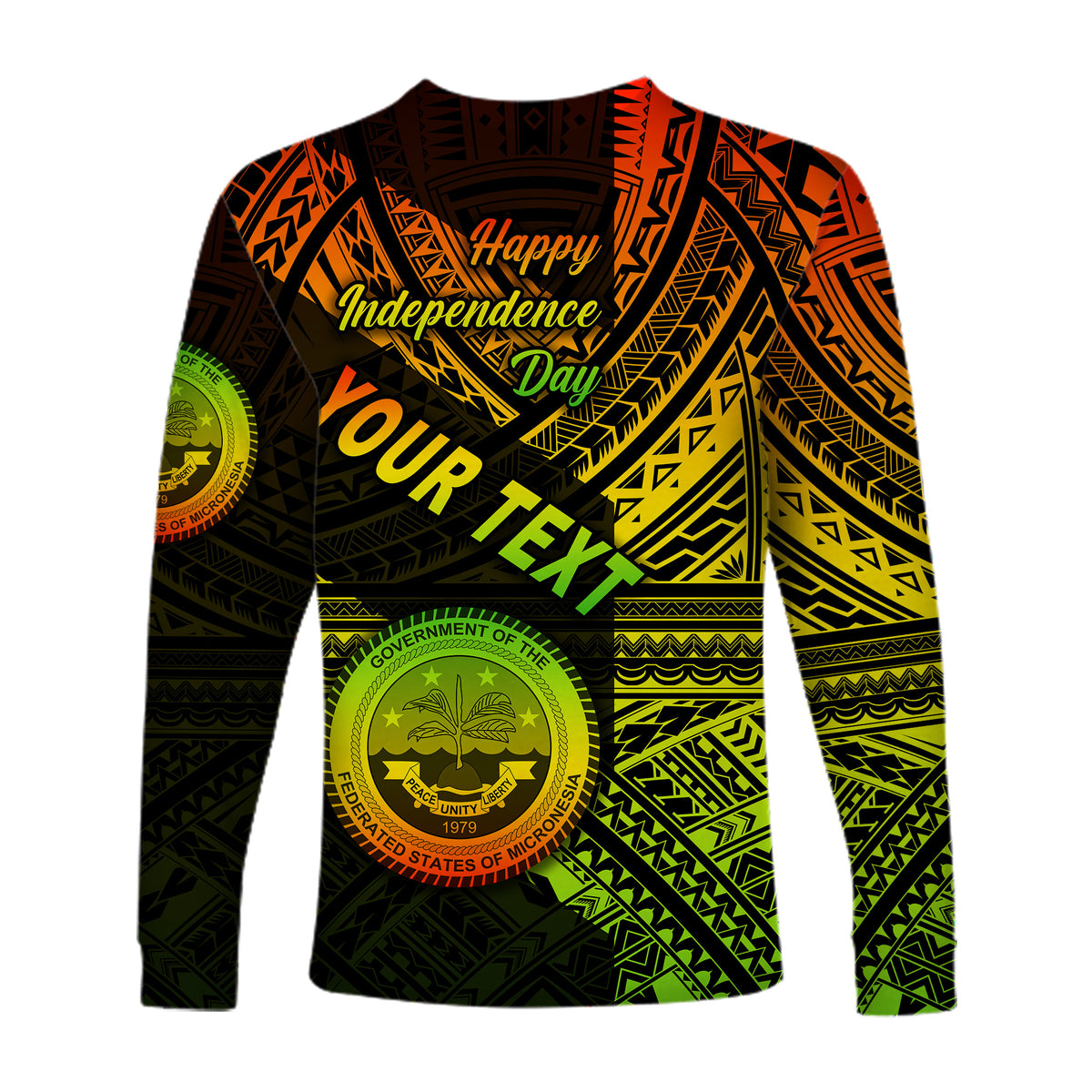 (Custom Personalised) Federated States of Micronesia Long Sleeve Shirt FSM Happy Independence Day Original Vibes - Reggae LT8 - Polynesian Pride