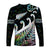 New Zealand Rugby Maori Long Sleeve Shirt Silver Fern Koru Vibes - Paua Shell LT8 - Polynesian Pride