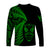 New Zealand Haka Rugby Maori Long Sleeve Shirt Silver Fern Vibes - Green LT8 - Polynesian Pride