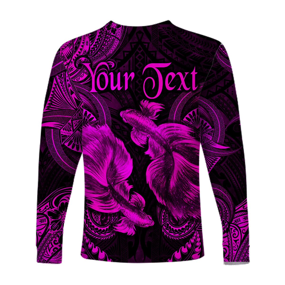 (Custom Personalised) Pisces Zodiac Polynesian Long Sleeve Shirt Unique Style - Pink LT8 - Polynesian Pride