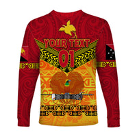 (Custom Personalised) Papua New Guinea Kumuls Long Sleeve Shirt Simple Style - Red Vibes LT8 - Polynesian Pride