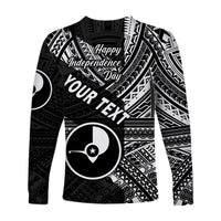 (Custom Personalised) FSM Yap Long Sleeve Shirts Happy Independence Day Original Vibes - Black LT8 - Polynesian Pride