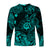 Hawaii Shaka Polynesian Long Sleeve Shirt Unique Style - Turquoise LT8 - Polynesian Pride