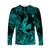 Hawaii Angry Shark Polynesian Long Sleeve Shirt Unique Style - Turquoise LT8 - Polynesian Pride