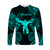 Ophiuchus Zodiac Polynesian Long Sleeve Shirt Unique Style - Turquoise LT8 Unisex Turquoise - Polynesian Pride