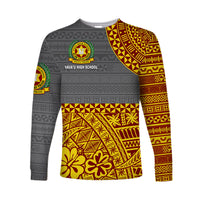 Tonga Vava'u High School Long Sleeve Shirt Kupesi Vibes - Grey LT8 - Polynesian Pride
