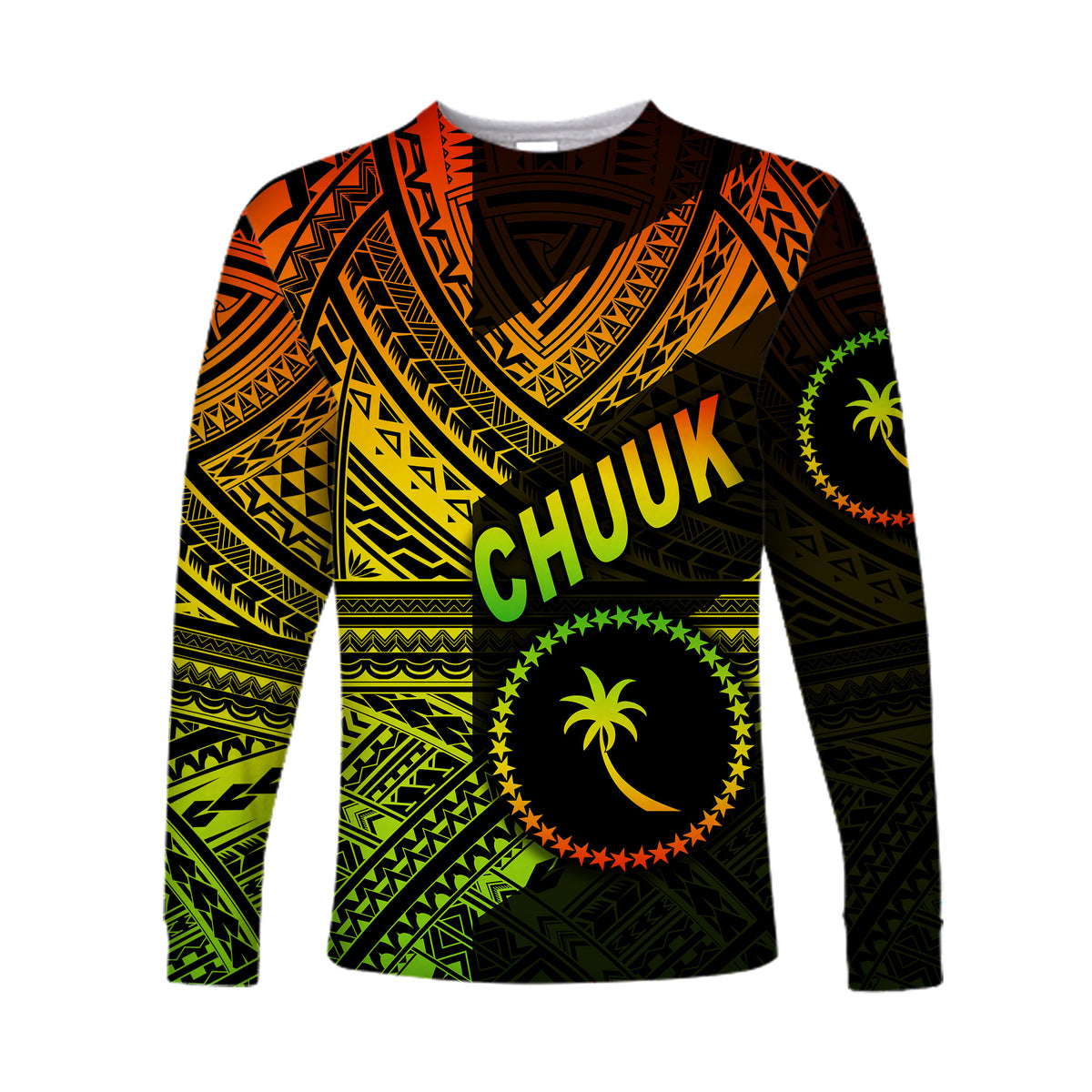 FSM Chuuk Long Sleeve Shirts Original Style - Reggae LT8 - Polynesian Pride