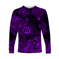 Hawaii Shaka Polynesian Long Sleeve Shirt Unique Style - Purple LT8 - Polynesian Pride