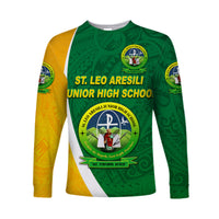 St. Leo Aresili Junior High School Long Sleeve Shirts Simple Style LT8 - Polynesian Pride