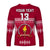 (Custom Text and Number) Beulah College Long Sleeve Shirt Ngatu Pattern Tonga LT13 - Polynesian Pride