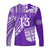 (Custom Text and Number) Fiji Rugby Sevens Long Sleeve Shirt Fijian 7s Tapa Polynesian Purple LT13 - Polynesian Pride