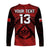 (Custom Text and Number) Tonga Rugby MMT Long Sleeve Shirt Ngatu Mate Maa Tonga Grunge LT13 - Polynesian Pride