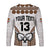 Custom Text and Number Fiji Rugby Bati Long Sleeve Shirt Proud Tapa Pattern LT13 - Polynesian Pride