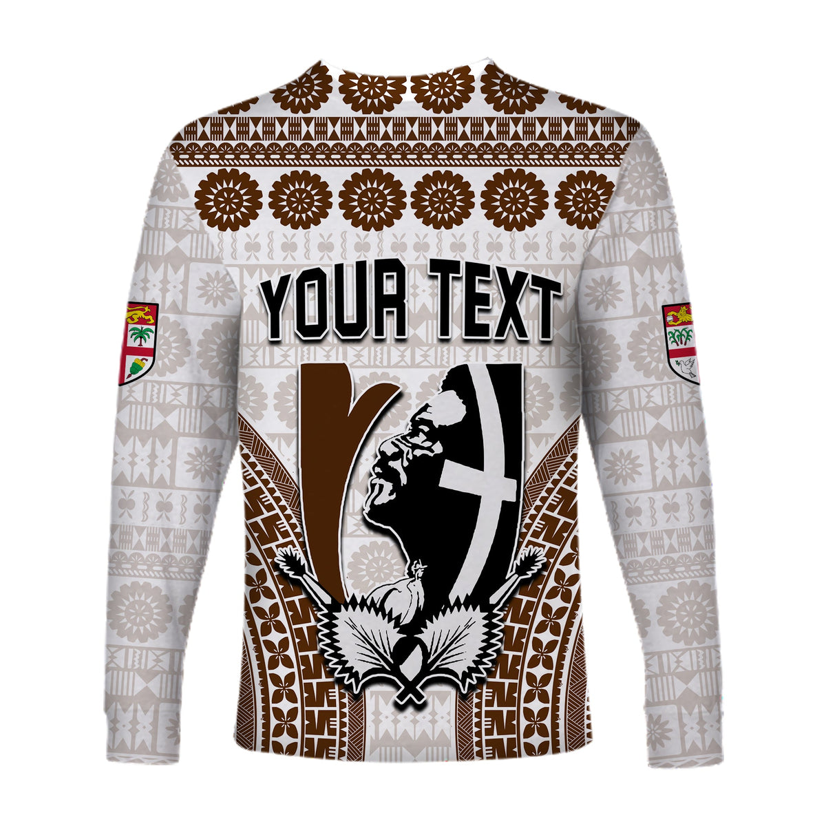 Custom Personalised Fiji Rugby Bati Long Sleeve Shirt Proud Tapa Pattern LT13 - Polynesian Pride