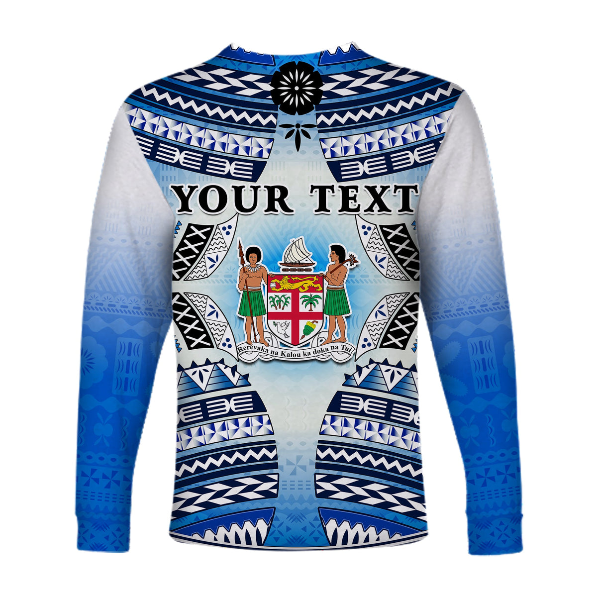 Custom Text And Number Fiji Long Sleeve Shirt Kaiviti Fijian Special Tapa Pattern LT14 - Polynesian Pride