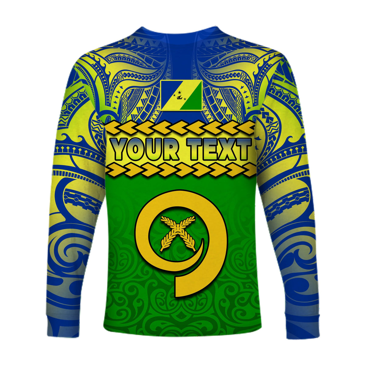 (Custom Personalised) Malampa Province Long Sleeve Shirt Vanuatu Pig Tusk Polynesian Flag Style LT14 - Polynesian Pride