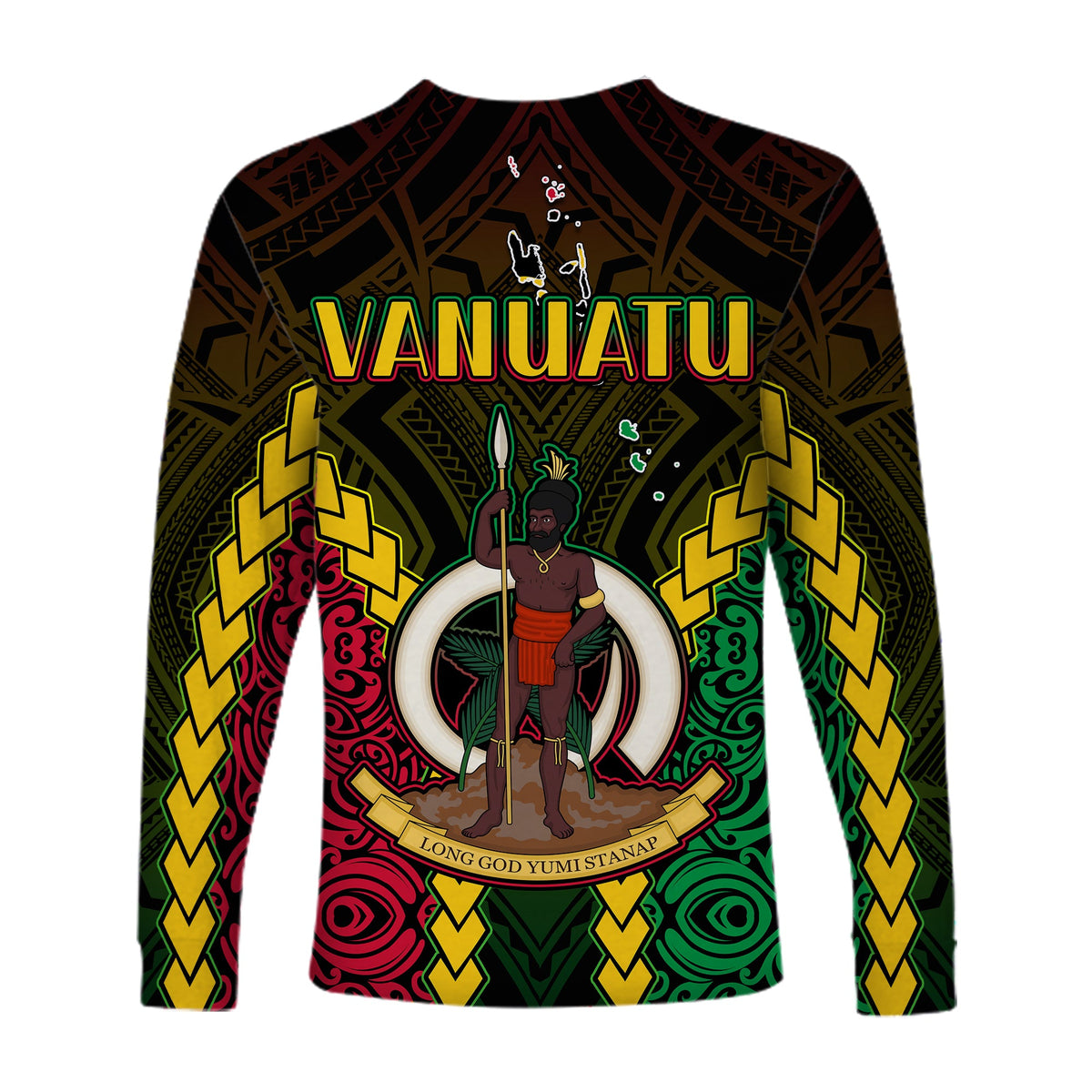 Vanuatu Indigenous Long Sleeve Shirt Proud To Be Ni - Vanuatu Polynesian Pattern LT13 - Polynesian Pride