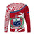 Samoa Long Sleeve Shirt Samoan Coat Of Arms With Coconut Red Style LT14 - Polynesian Pride