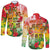 (Custom Personalised) Aloha Poly Fest Long Sleeve Button Shirt Polynesian Pattern With Tropical Flowers LT14 Unisex Reggae - Polynesian Pride