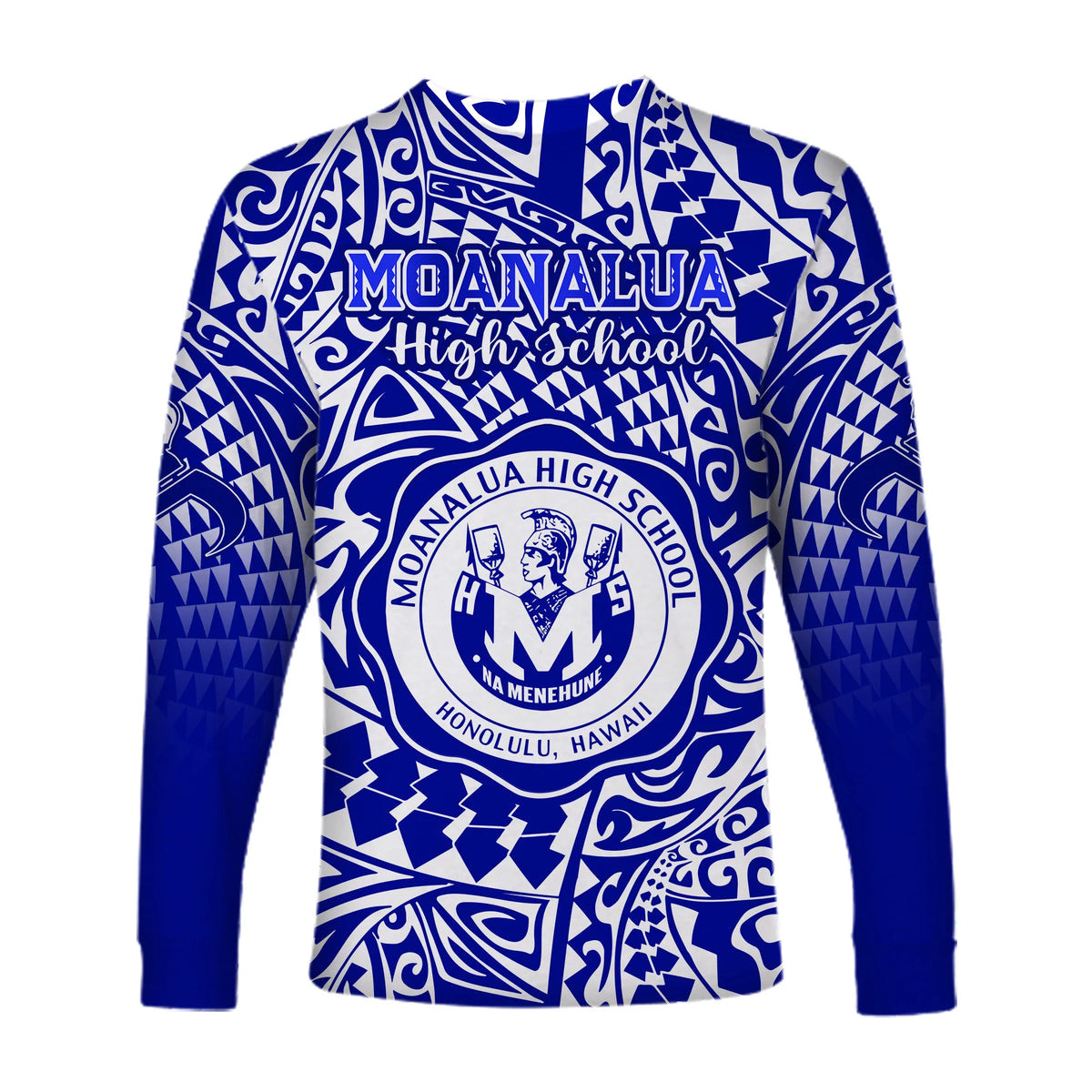 Hawaii Long Sleeve Shirt Moanalua High School Tribal Kakau LT14 - Polynesian Pride