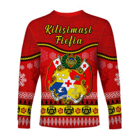 Tonga Christmas Long Sleeve Shirt Tongan Ngatu Kilisimasi Fiefia LT14 - Polynesian Pride