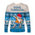 Hawaii Mele Kalikimaka Long Sleeve Shirt Dabbing Santa Blue Merry Christmas LT14 - Polynesian Pride