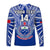 (Custom Text And Number) Samoa Rugby Long Sleeve Shirt Manu Samoa 7s Ginger Blue Polynesian LT14 - Polynesian Pride