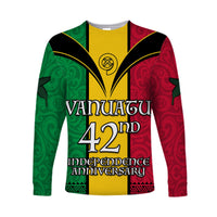 (Custom Text and Number) Vanuatu 1980 Long Sleeve Shirt Vanuatuan Independence Day LT13 - Polynesian Pride