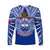 (Custom Text And Number) Samoa Rugby Long Sleeve Shirt Manu Samoa 7s Ginger Blue Polynesian LT14 Unisex Blue - Polynesian Pride